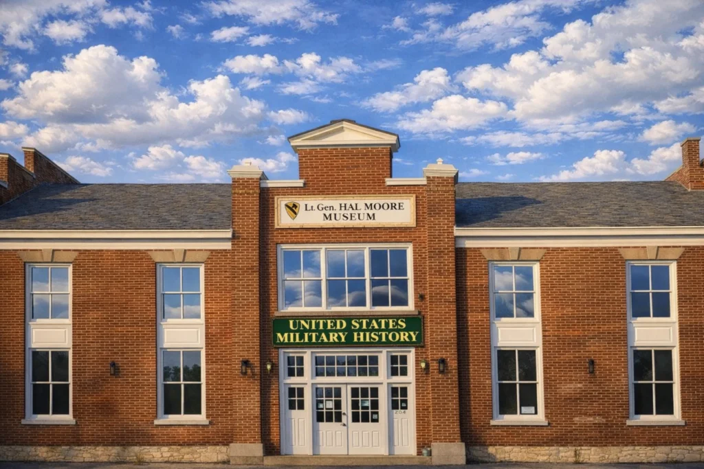 Front entrance of the Lt. Gen. Hal Moore Museum and Women's Civil War Museum on Museum Row in Bardstown, Kentucky.